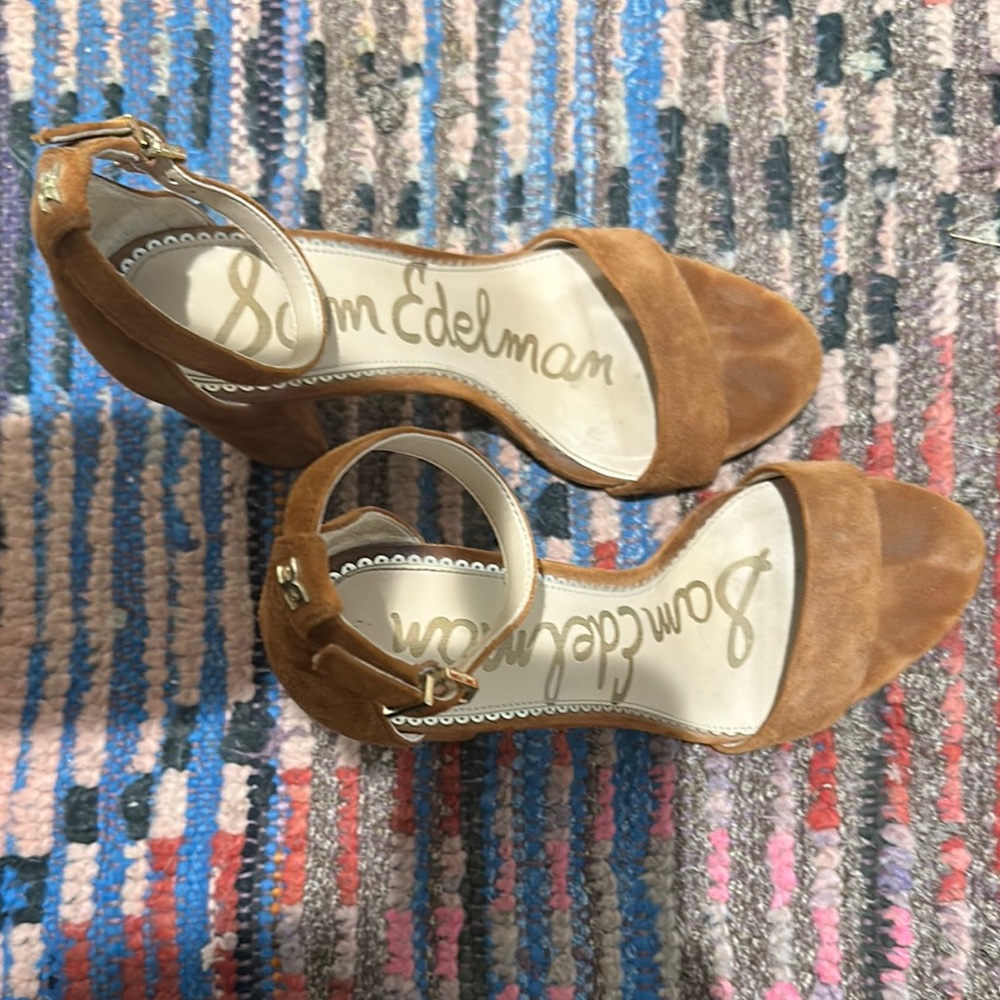 Sam Edelman Tan Heels Chic Leather Design